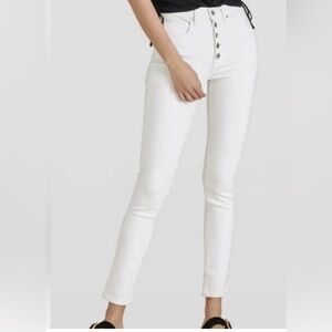 Veronica Beard Debbie Skinny High Rose White Jeans-26/2